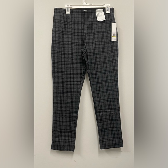 Calvin Klein Plaid Ponte Skinny Pants.
Color - Dark Gray and Black. NWT - Picture 1 of 6